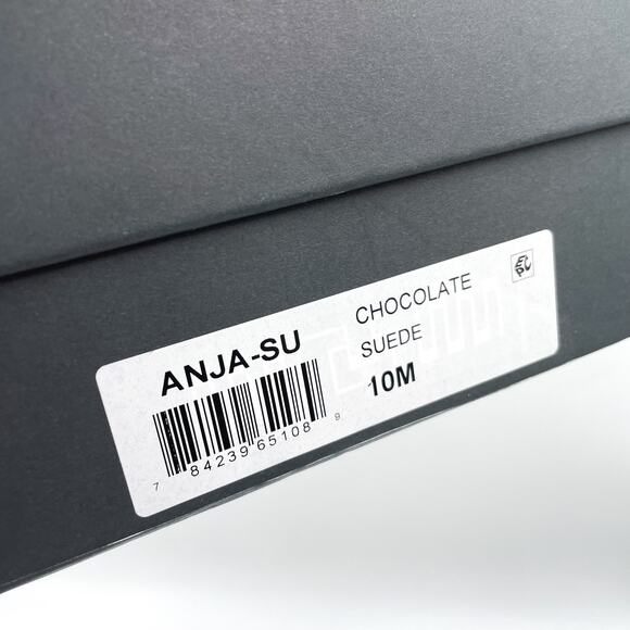 Eileen Fisher Anja Boots Chocolate Brown Suede Block Heel Ankle Sz 10 - Picture 11 of 11